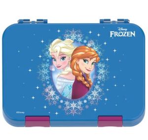 Disney Frozen Elsa Anna 6 / 4 Compartment Convertible Bento Tritan Lunch Box - Blue