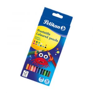 Pelikan Colour Pencil 12 Pcs Full Size + Pelikan 15cm Ruler